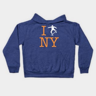 I Skate New York - Skateboarding NYC or Die Kids Hoodie